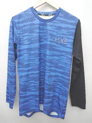 ◇ NUMBER ナンバー スポーツウェア トレーニング 長袖 アンダーシャツ サイズL ブルー マルチ メンズ P  【1407260006947】