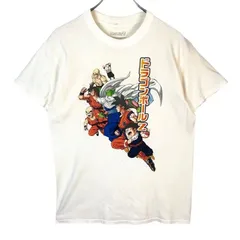 ドラゴンボールゼットDragonBall Z半袖TシャツキャラクターTシャツ日本アニメTキャラ物TOEI東映アニメーション漫画大判プリント公式オフィシャル孫悟空ベジータピッコロ孫御飯クリリン天津飯チャオズ白ホワイトvintageヴィンテージ50704