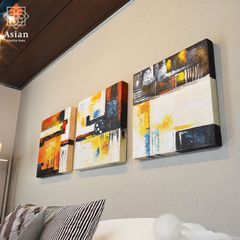 絵画 インテリア アートパネル 3枚 抽象画 モダン 北欧 壁掛け 玄関 おしゃれ アート 絵 大型 大きい アジアン バリ 40×40 (47)
