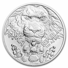 [保証書・カプセル付き] 2023年 (新品) ニウエ「チェコ・ライオン」純銀 1オンス 銀貨