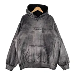SUPREME シュプリーム 24SS MM6 Maison Margiela メゾンマルジェラ Foil Box Logo Hooded Sweatshirt フォイルボックスロゴ プルオーバースウェットパーカー ブラック Size XXL