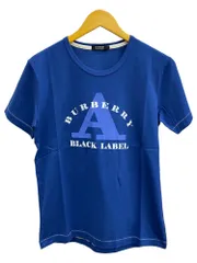BURBERRY BLACK LABEL (バーバリーブラックレーベル) アーチロゴプリント Tシャツ 半袖 D1P01-600-25 サイズ2 ブルー メンズ/009