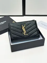 【今日特価】YSL（サンローラン） ブラック ミニウォレット 送料無料 在庫限定セール価格！