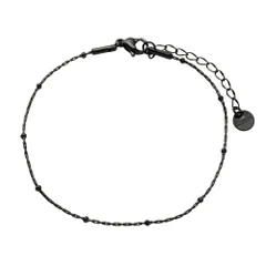【B：ブラック × ワンサイズ】[Cream dot. クリームドット公式] ブレスレット レディース ステンレス製 金属アレルギー つけっぱなし サージカルステンレス 5タイプ チェーン スキンジュエリー 極細 細い 大人のサムネイル