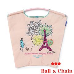 【正規品】 ボールアンドチェーン (マリアンヌバトル / ピンクベージュ) Mサイズ  トートバッグ エッフェル塔