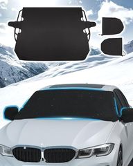 車のフロントガラスカバーの新たな改善点 自動車SUVの霜防止シートカバー 雪と霜の保護PVCマウント クランプイヤーによる盗難防止 アンチリーフスノープロテクション 日焼け止め UVプロテクション カスタマイズパーツ 取り付けが簡単 3size在庫