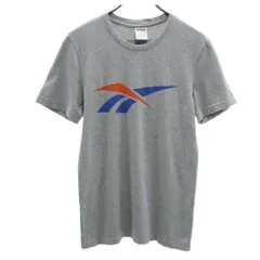 リーボック バックプリント 半袖 Tシャツ XS グレー Reebok メンズ 古着 【240428】 メール便可