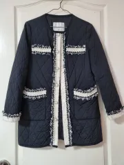 CHANEL Sports 03A Vintage CC Mark Puffer Jacket #36 Cotton