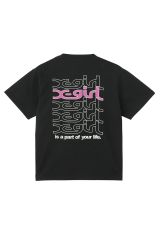 X-girl エックスガール 105252011005 REPEAT MILLS LOGO S/S TEE Tシャツ BLACK 正規通販 レディース