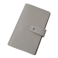 【人気商品】カード ケース 大容量 96枚 収納 クレジット レザー 名刺 ポイント カード入れ ホルダー メンズ [VOLAN] レディース CARD CASE 6カラー (グレー)のサムネイル