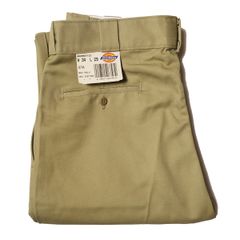 デッドストック 80's 90's USA製 ディッキーズ Dickies 874 ワークパンツ (34×29) カーキ 90年代 アメリカ製 旧タグ オールド 未使用品 アメリカ古着 USED ビンテージ ヴィンテージ