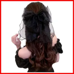 【即発送】誕生日 結婚式 花嫁 パーティー ヘアリボン パール 姫系 発表会 森ガール ヘアクリップ蝶結び リボン 演奏会 チュール 美しい ヘアアクセサリー 1PC 長いリボン 髪飾り FASELE