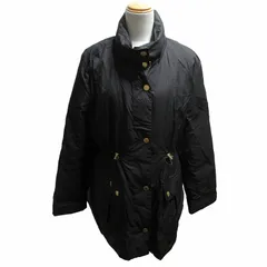 レオナールスポーツ LEONARD SPORT 美品 ダウンコート 中綿ジャケット ブルゾン ナイロン ゴールド金具 金ボタン 黒 ブラック 42 約L-XLサイズ 0528 IBO52のサムネイル
