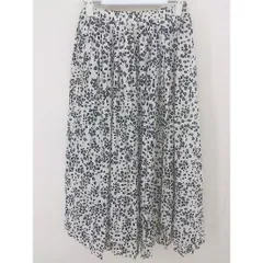 ◇ w closet 豹柄 レオパード ロング ギャザー スカート サイズM ホワイト ブラック ベージュ レディース  【中古】 【1207010004144】のサムネイル