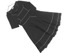 TO BE CHIC トゥービーシック フリル ニット ワンピース size40/黒 ◇■ レディース