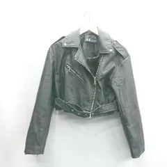 ◇ ⊇ ZARA ザラ フェイクレザー 長袖 ジャケット サイズXS ブラック レディース E  【1502200009801】