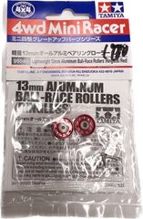 軽量13mmオールアルミベアリングローラー(レッド)