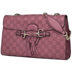 グッチ GUCCI エミリー チェーン ショルダーバッグ グッチシマ ホースビット ショルダーバッグ レザー ピンク 295402 レディース 【中古】