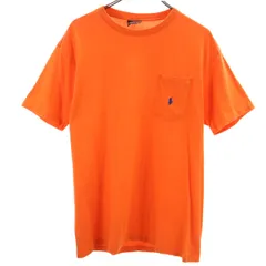 Polo by Ralph Lauren ポロバイラルフローレン 90s USA製 オールド 半袖 Tシャツ S オレンジ ポケT 無地 メンズ 古着