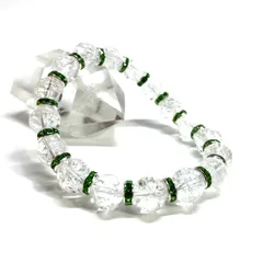 クラック水晶 パワーストーン ブレスレット  8mm GN メンズ・レディース 男性・女性  数珠 ◇