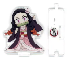 【中古】アクリルスタンド・アクリルパネル 竈門禰豆子(左手上げ) 「鬼滅の刃 全集中展 刀鍛冶の里編・柱稽古編 描き下ろしみにきゃら繋がるランダムアクリルスタンド D」