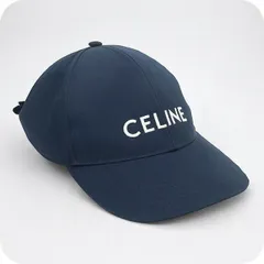 CELINE ベースボールキャップ ネイビー CELINE ネイビー ベースボールキャップ C刺繍 - メルカリ