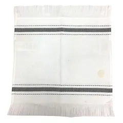 セール　全国送料無料　HERMES　エルメス ハンドタオル　タオルハンカチ　カレタオル　CARRE CABINE HERMARIN EPONGE 　コットン　　ホワイト　箱付き　メンズ　レディース　ユニセックス【新古品】【未使用品】【中古】aq8513