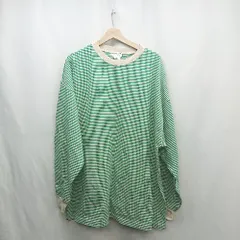 ◇ ⊂◎●未使用● CIAOPANIC TYPY ボーダー柄 長袖 Tシャツ サイズF グリーン アイボリー レディース E  【1501230020862】