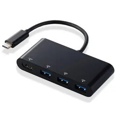 エレコム USB Type-C ハブ ドッキングステーション 4-in-1 DST-C15BK/EC HDMIポート 4K対応 USB3.0×3ポート Macbook/Macbook Pro/iPad Pro/Surface他対応 1