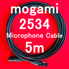 mogami 2534 Microphone Cable with Neutrik Gold Plated XLR Connector 5m