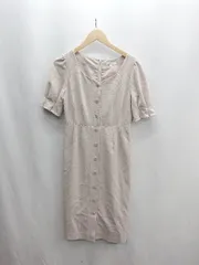 ◇ ⊂ PROPORTION BODY DRESSING 半袖 膝下丈 ワンピース サイズ3 ベージュ レディース E  【1501230027052】