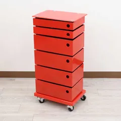 【希少】DOTTUS シューズボックス 赤 3段 シューズボックス スリム 3段 レッド アイアン DOTTUS ドッタス