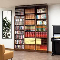 三列収納書庫 約1,258冊収納スライド本棚 ホクトアイランド - メルカリ