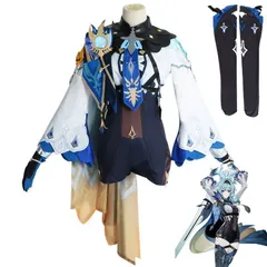 【原神】エウルア コスプレ衣装 五次元製 Sサイズ 三分妄想 原神 コスプレ エウルア 衣装セット