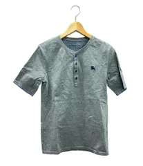 美品 バーバリーブラックレーベル ワンポイントヘンリーネック半袖Tシャツ メンズ SIZE 2 (M) BURBERRY BLACK LABEL