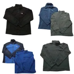 古着卸 まとめ売り ノースフェイス フリース 6枚セット (メンズ XL ) ハーフジップ フルジップ フード スタンドカラー 中古 古着 NB8955