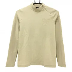 【超美品】キャロウェイ 長袖ハイネックシャツ ベージュ ロゴゴールド ラメ レディース S ゴルフウェア 2023年モデル Callaway