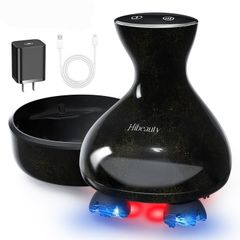 新品 Hibeauty 頭皮エステ 頭皮洗浄 ヘッドスパ 高輝度赤色LED IPX7防水 ブラック プレゼント ヘッドスパ 電動頭皮ブラシ 頭皮エステ スカルプケア 顔 全身適用 3D振動 美容家電 自宅ケア お風呂 静音モーター ギフト 誕生日 母の日 父の