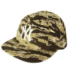 【ニューエラ正規品】ニューエラ NEWERA 帽子 8パネル 19TWENTY TIGERCAMO ブラウンコーデュロイ ニューヨークヤンキース グレーxホワイト(商品番号：N0010326)