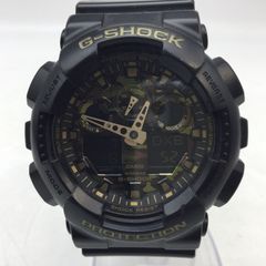 5199 【稼動品】CASIO カシオ G-SHOCK GA-100CF 5081 メンズ腕時計 アナデジ カモフラ柄 迷彩文字盤 タフネス 防水 ブラック系