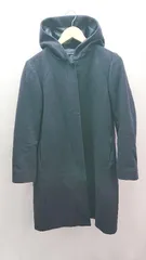 ◇ URBAN RESEARCH DOORS フード ウール カジュアル シンプル 秋冬物 長袖 コート サイズOne ネイビー レディース E  【1304210014789】