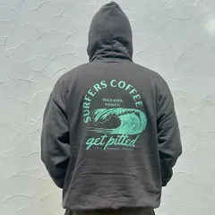 ★人気★希少品 SURFERS COFFEE ジップパーカー フーディー 裏起毛 SURF'S UP  チャコールグレー M~XLサイズ 送料無料 HD-SC-GPCG サーファーズコーヒー