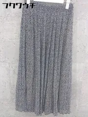 ◇ COMME CA ISM コムサイズム 総柄 ロング プリーツ スカート サイズ7 ホワイト ブラック レディース 【中古】 【1002802299995】