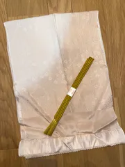 【美品】正絹 帯揚げ 帯締め セット ピンク 薄ピンク 金 ゴールド 黄色 礼装用 冠婚葬祭 女性 婦人 レディース 和装小物 和装 着物 留袖 訪問着 振袖　kimono #きもの猫田 T078