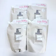 [4個セット] cocone クレイクリームシャンプー 泡立たないクリームシャンプー モイストタイプ ベルガモットアールグレイの香り エコパック つめかえ用 400g