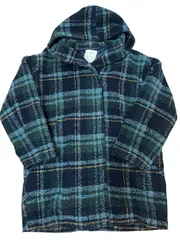 TN3 my standard STUDIO CLIP マイスタンダード　スタジオクリップ　チェック柄　フード付き　ウールコート　アウター　グリーン　レディース　サイズM