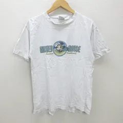 H■90s■ディズニー/Disney ON TOUR ヴィンテージTシャツ/白/MENＳ■78 【中古】