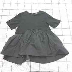 ◇ ⊂ オペーク ドット クリップ ドッキング 半袖 ドッキングチュニック サイズM ブラック系 レディース E  【1508200025155】