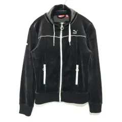 PUMA(プーマ) レディース ベロア ジップアップ M_i3844