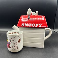 2点セット　スヌーピー　ティーポット＆湯呑み　キッチン用品　ポット　屋根